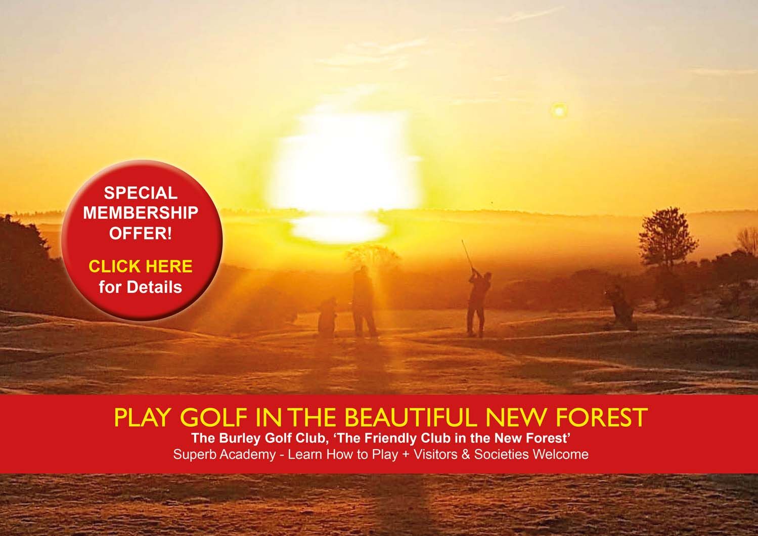 Home :: Golf club and golf course in Ringwood Hampshire with available